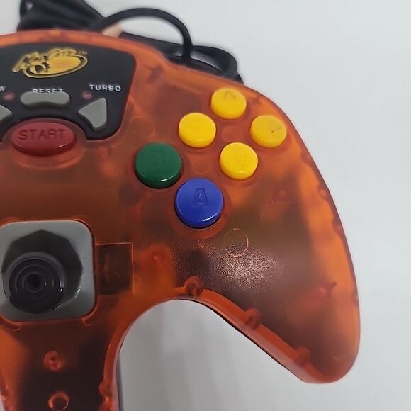 N64 Nintendo 64 Mad Catz Controller w/ Turbo & Slow Red Translucent - Picture 4 of 9